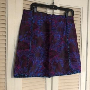 Floral Metallic J. Crew Skirt